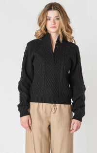 DEX- Half Zip Cable Sweater