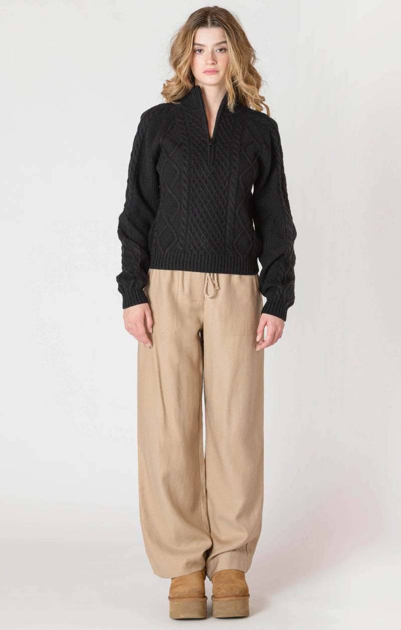 DEX- Half Zip Cable Sweater