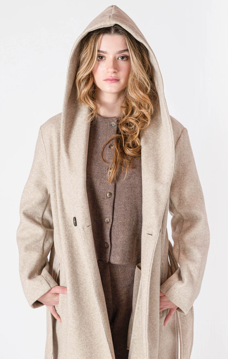 DEX- Belted Hooded Coat
