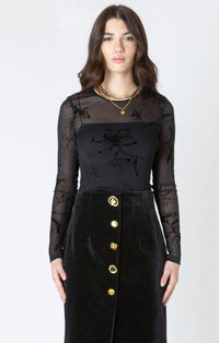 DEX- Burnout Patterned Bodysuit
