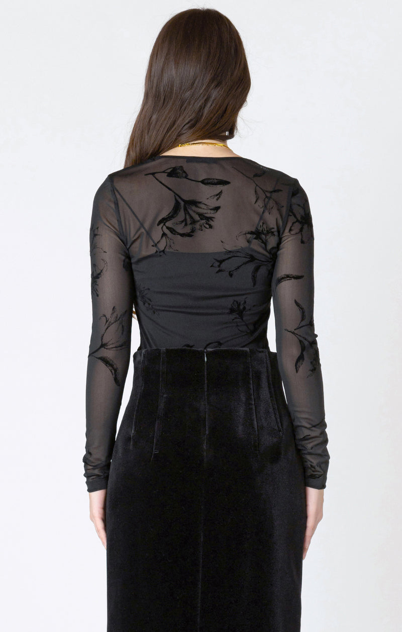 DEX- Burnout Patterned Bodysuit