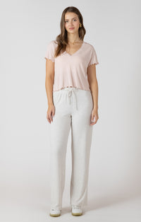 DEX - Lace Trim Waffle Tee