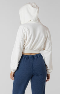 DEX- Cropped Zip Front Hoodie
