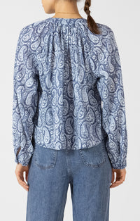 DEX- Balloon Sleeved Paisley Blouse