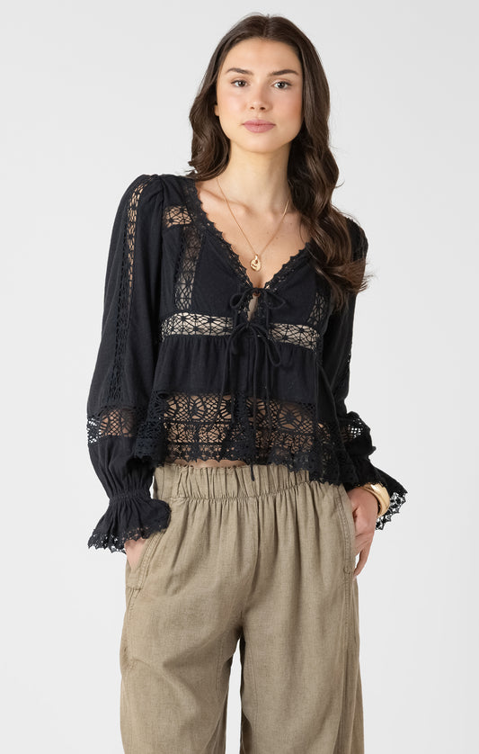 DEX - Lace Trim Top