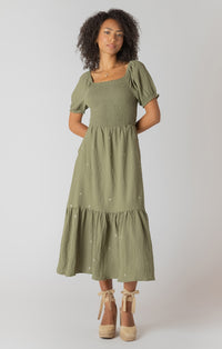 Room 34- Smocked Tiered Maxi Dress