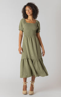 Room 34- Smocked Tiered Maxi Dress