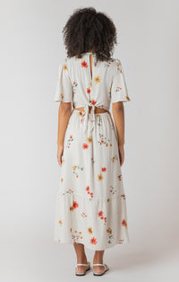 Room 34 - Floral Cutout Back Maxi Dress
