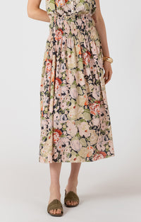 DEX- Smocked Waist Midi Skirt
