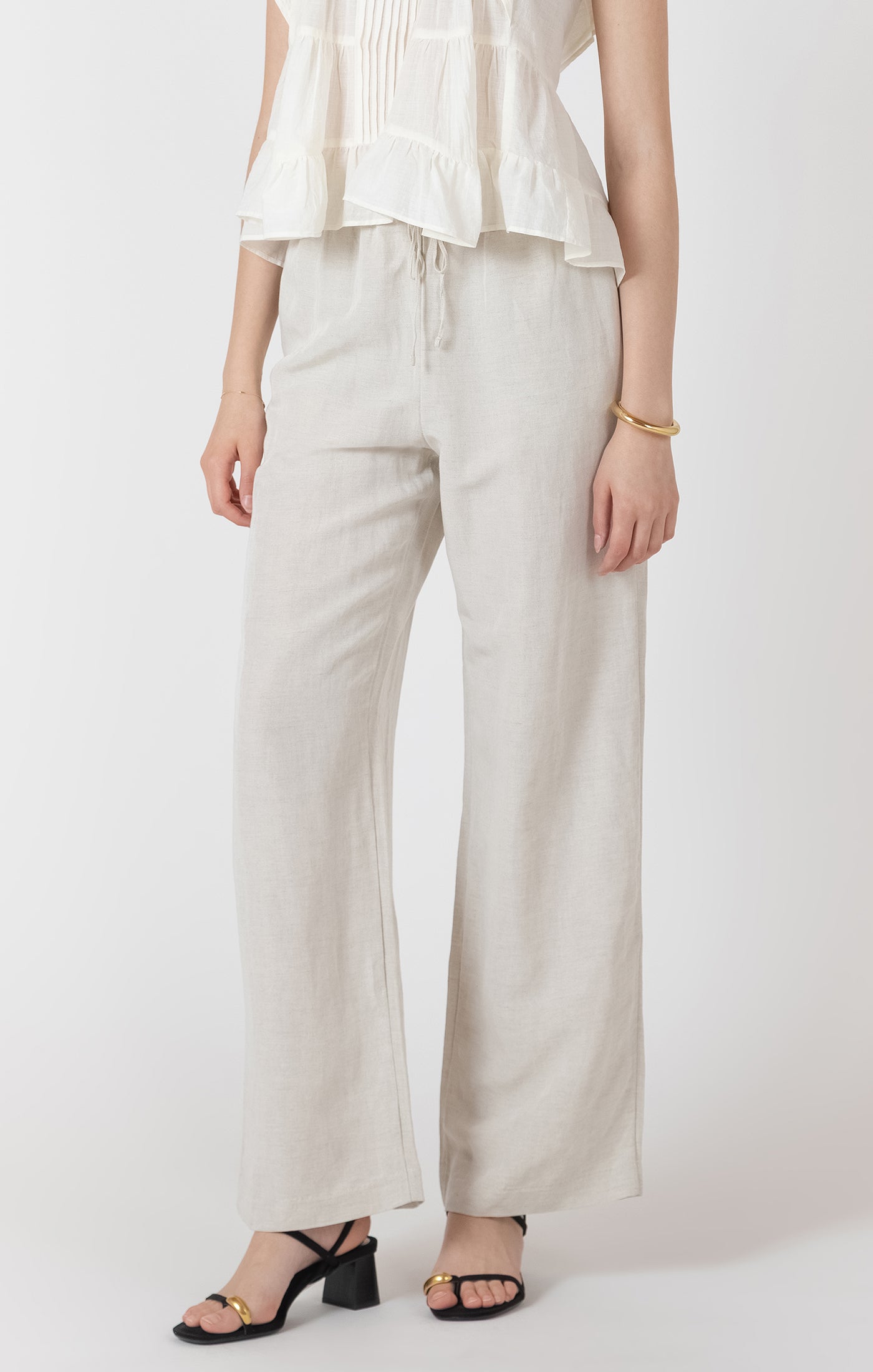 DEX- Linen Blend Pull On Pant