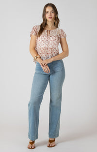 DEX - Lace Detail Tie Blouse