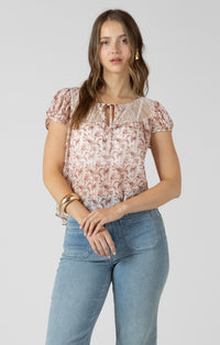 DEX - Lace Detail Tie Blouse