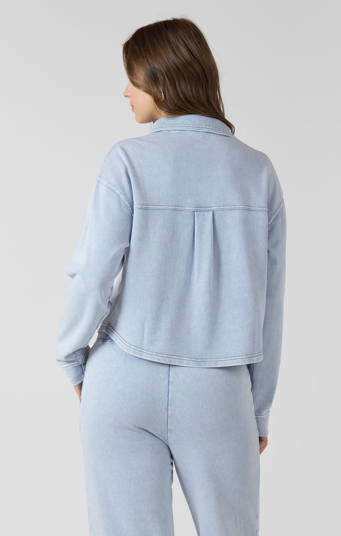 DEX- Knit Denim Shacket