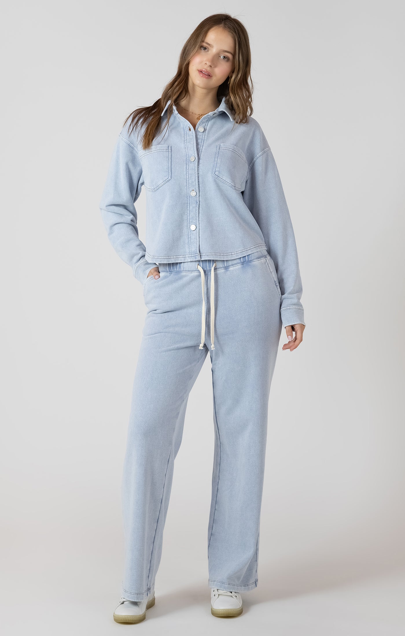 DEX- Knit Denim Shacket