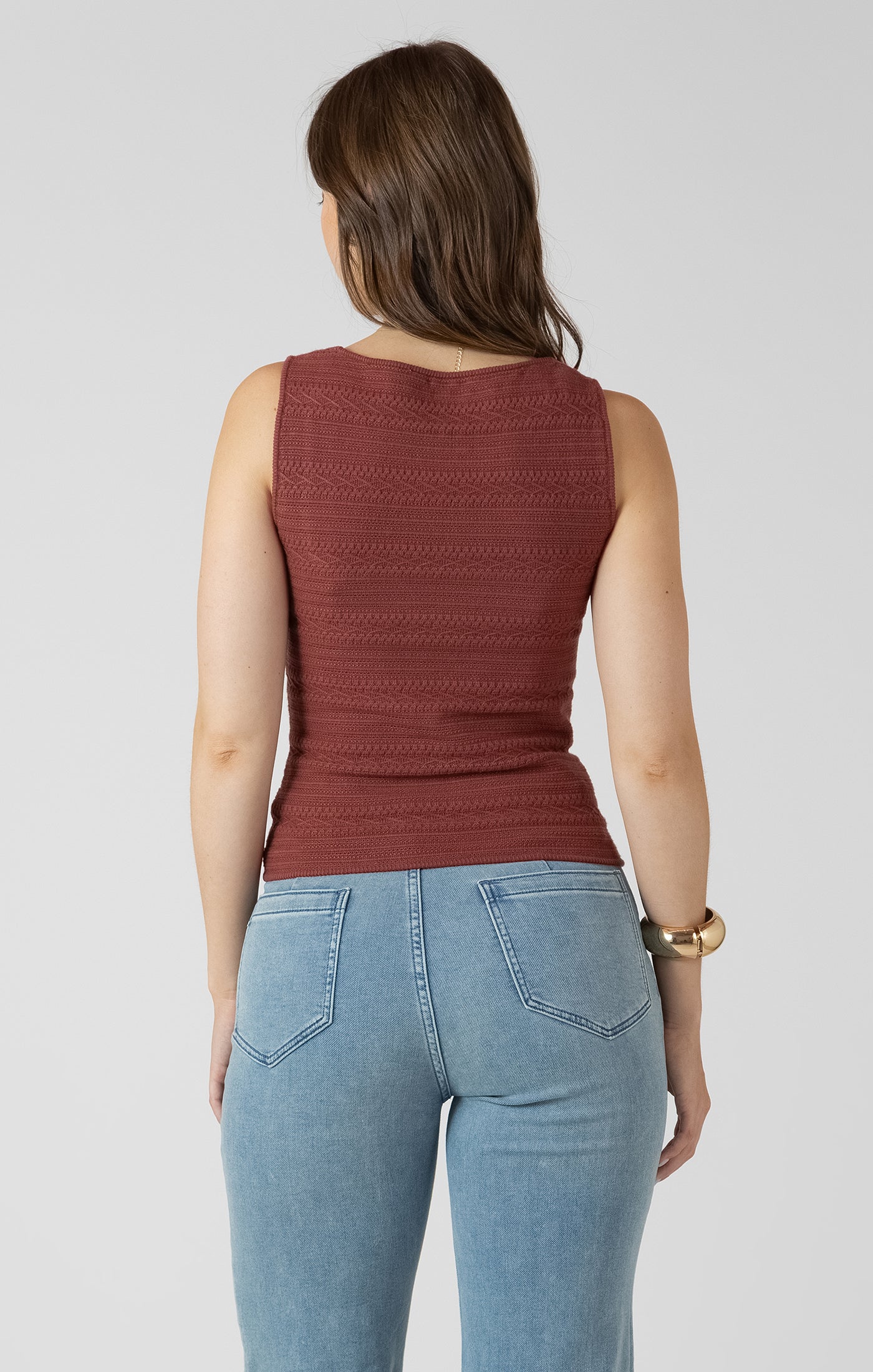 DEX- Square Neck Textured Tank Top