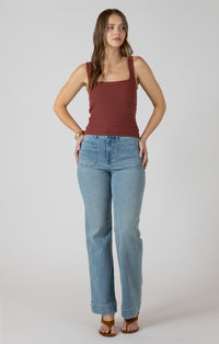 DEX- Square Neck Textured Tank Top