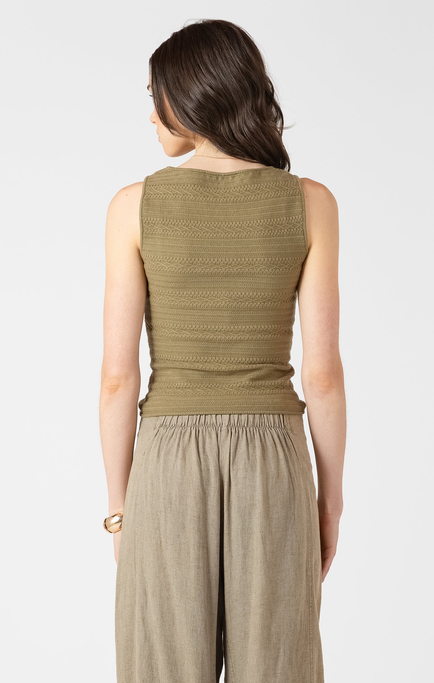 DEX- Square Neck Textured Tank Top