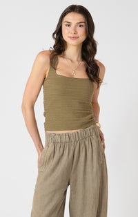 DEX- Square Neck Textured Tank Top