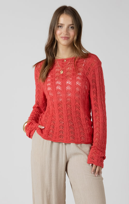 DEX- Scalloped Open Stitch Sweater