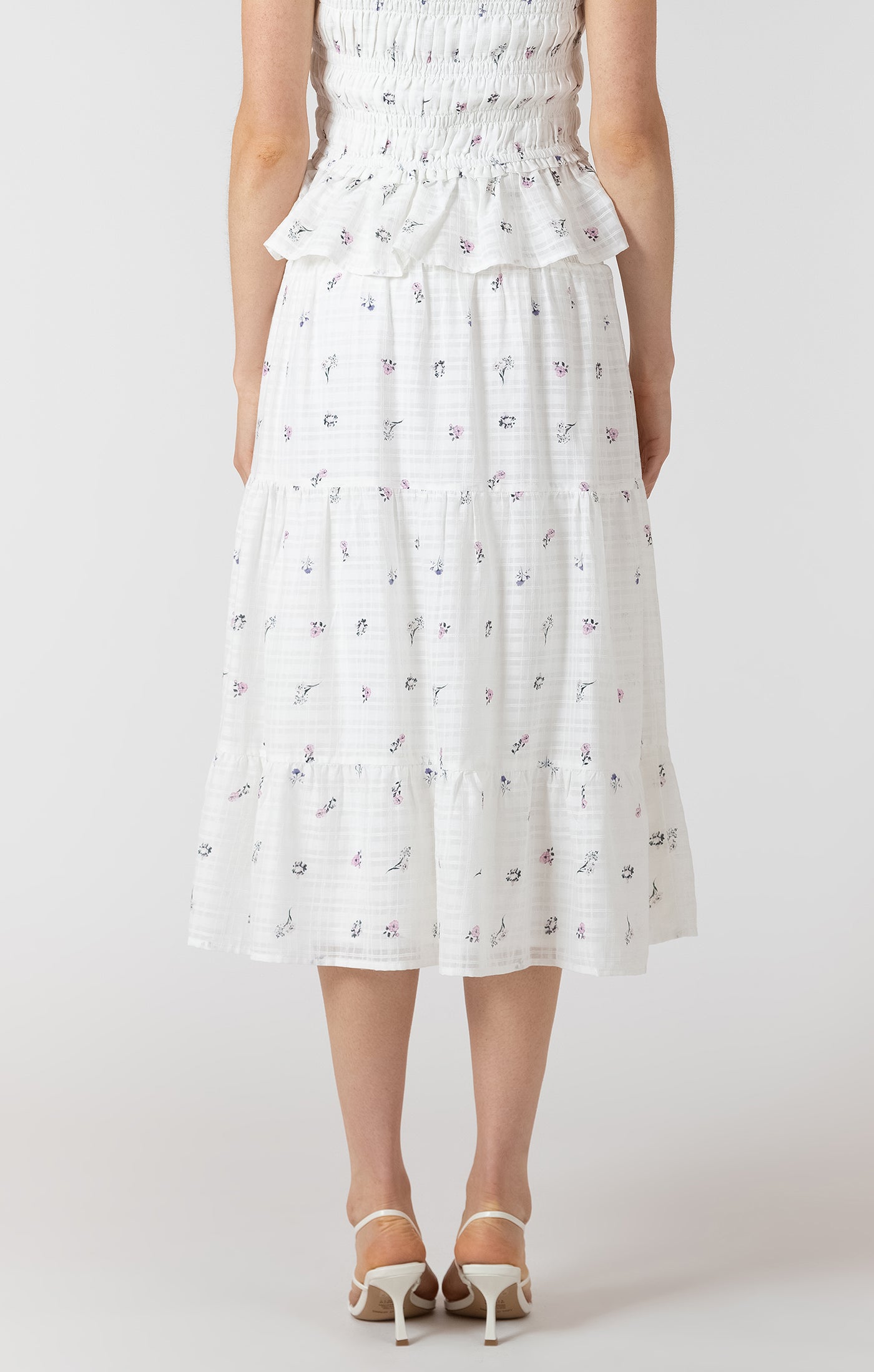 DEX - Smocked Waist Midi Skirt