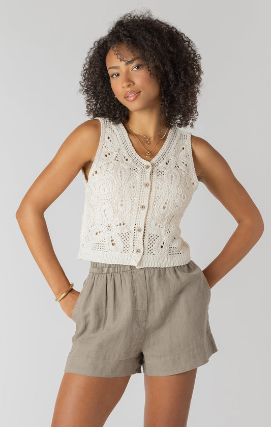 Room 34- Crochet Buttoned Vest