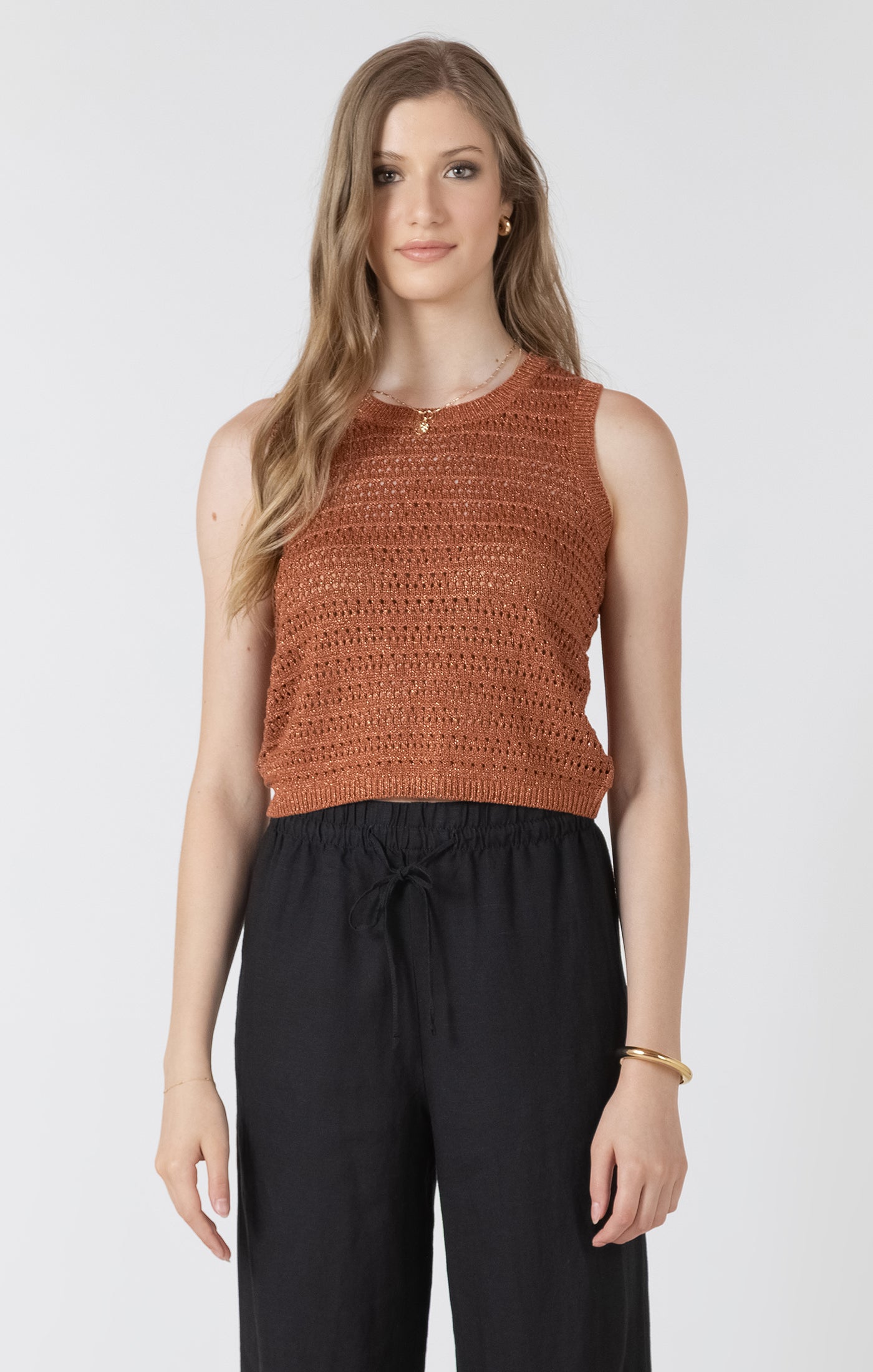 Black Tape - Crochet Sweater Top