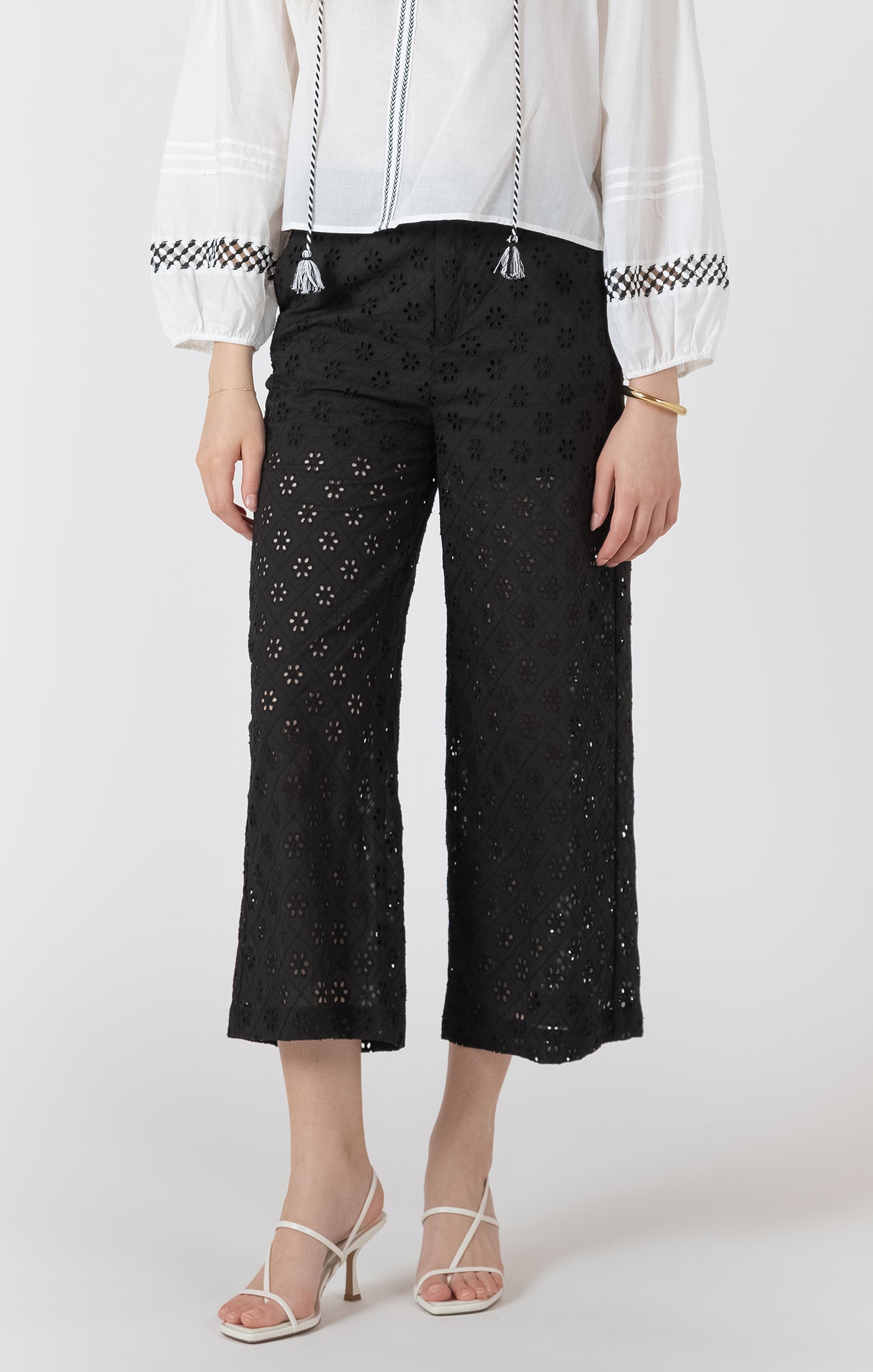 Black Tape - Eyelet Lace Pants