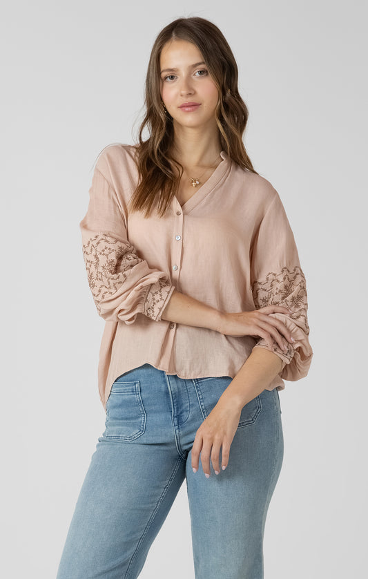 DEX- Embroidered Sleeve Blouse
