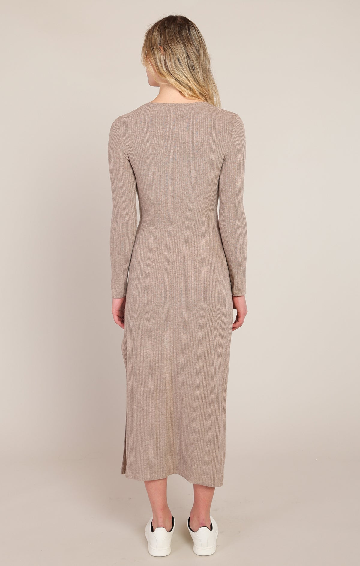 Soft Focus Tie-Waist Midi Dress