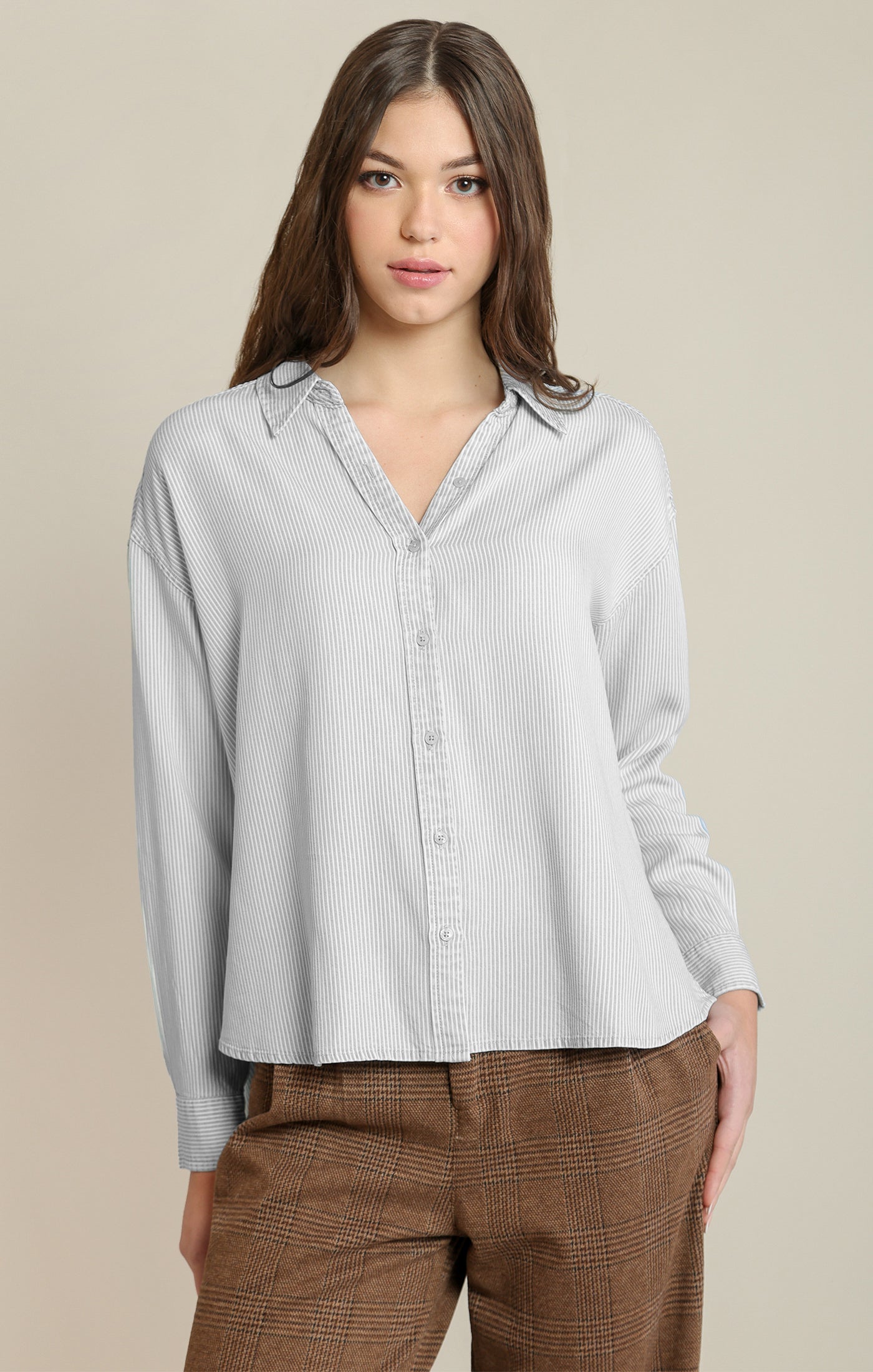DEX - Easy Street Pinstripe Blouse