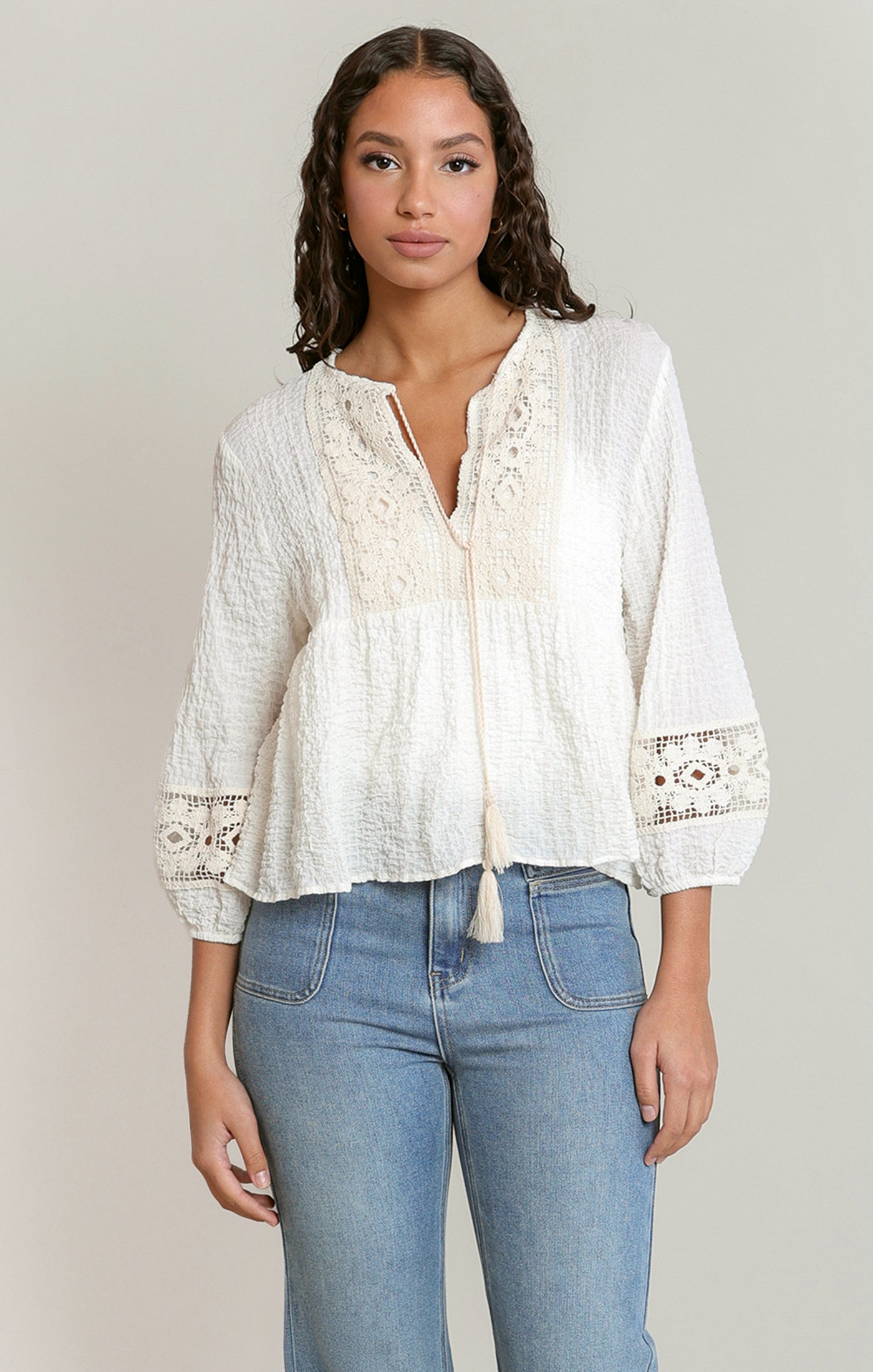 DEX - The Ivory Meadow Blouse