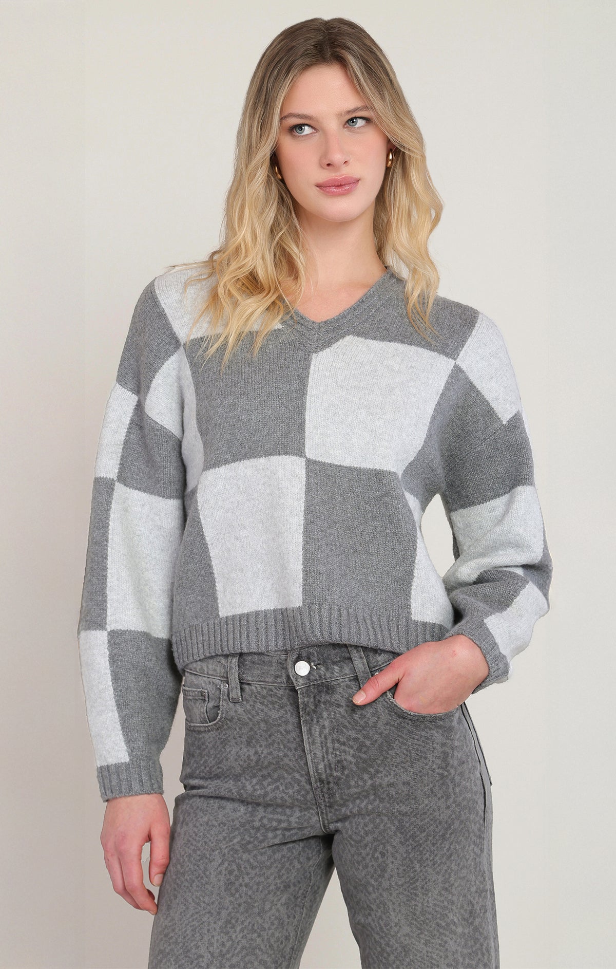 The Checkmate V-Neck Sweater ♟️
