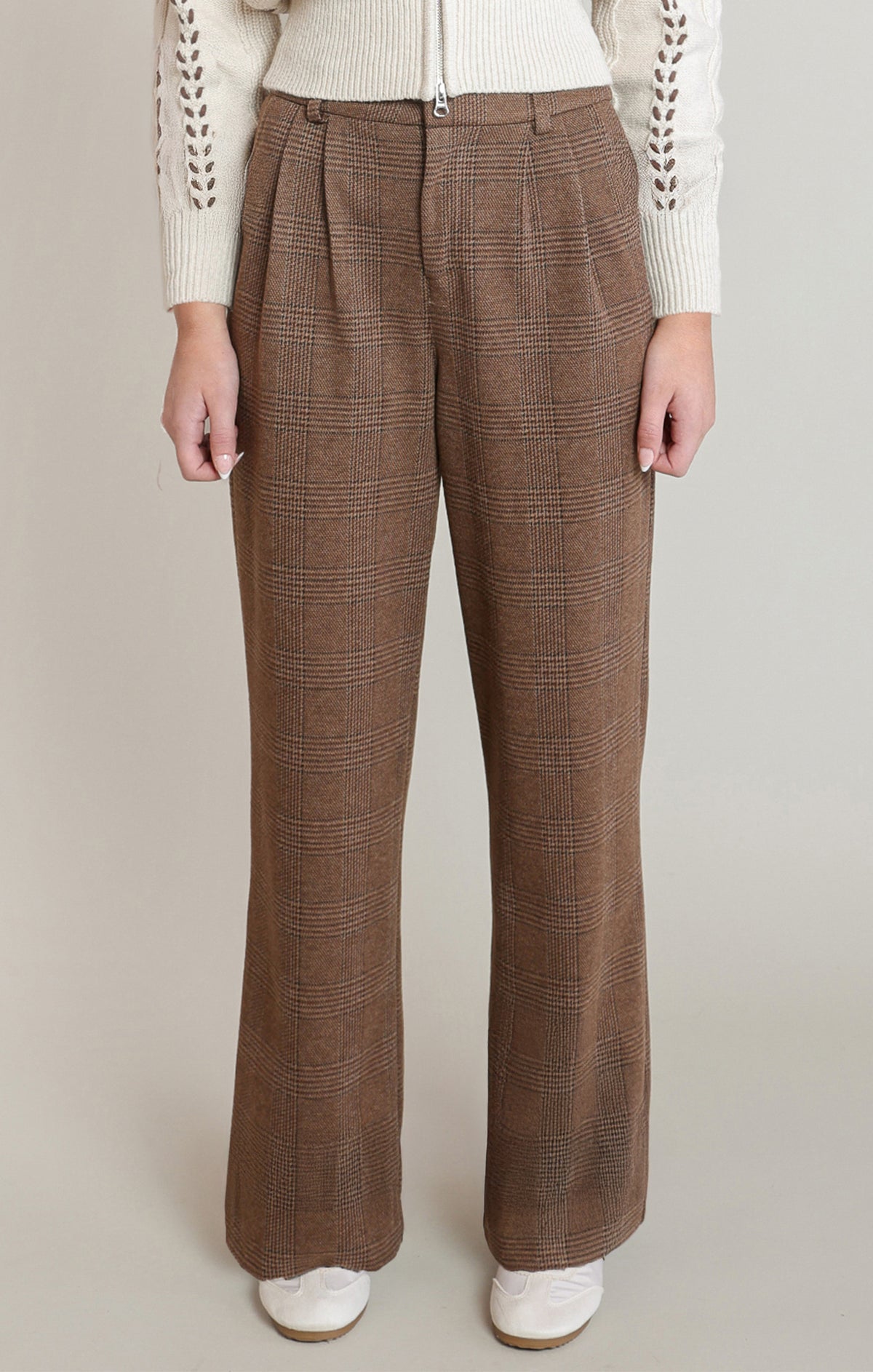 The Bradshaw Plaid Wide Leg Trouser
