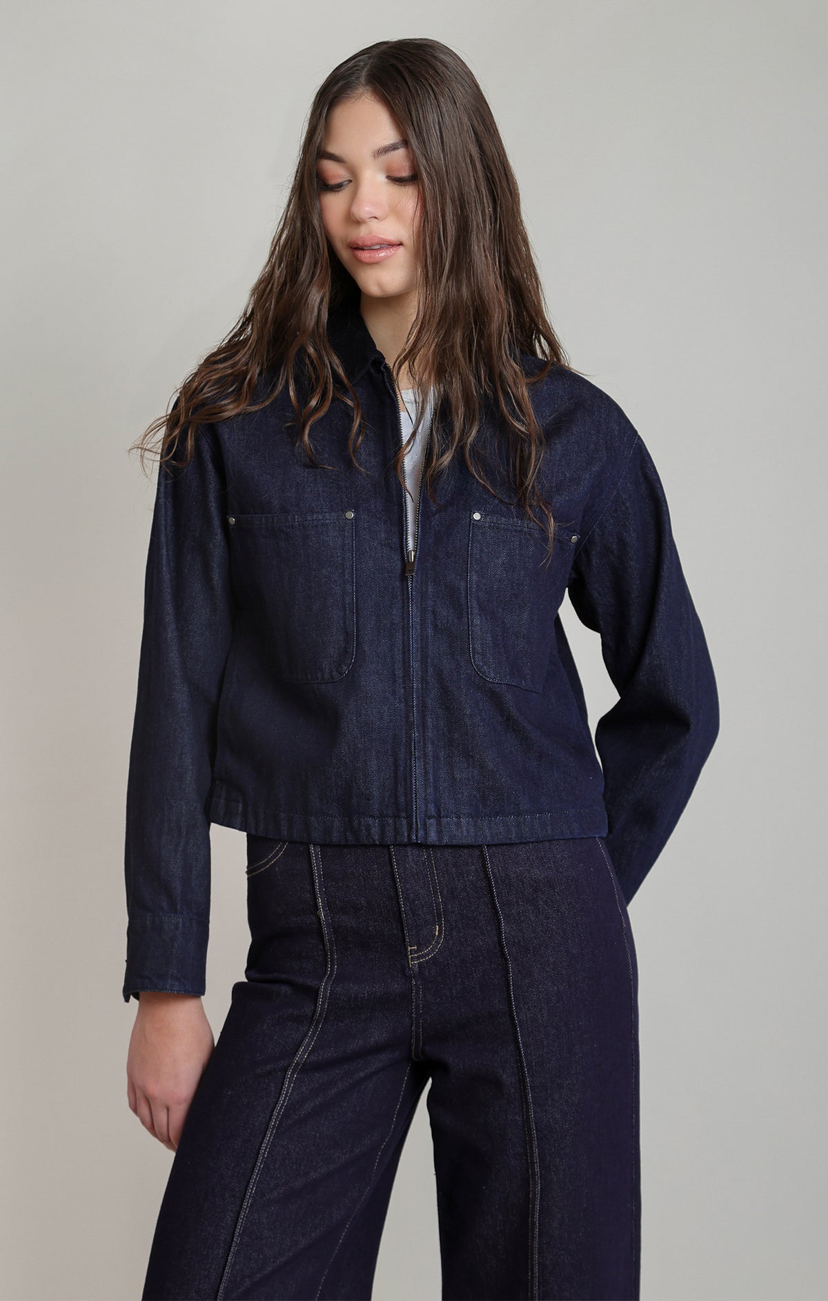The Indigo Cord Collar Denim Jacket