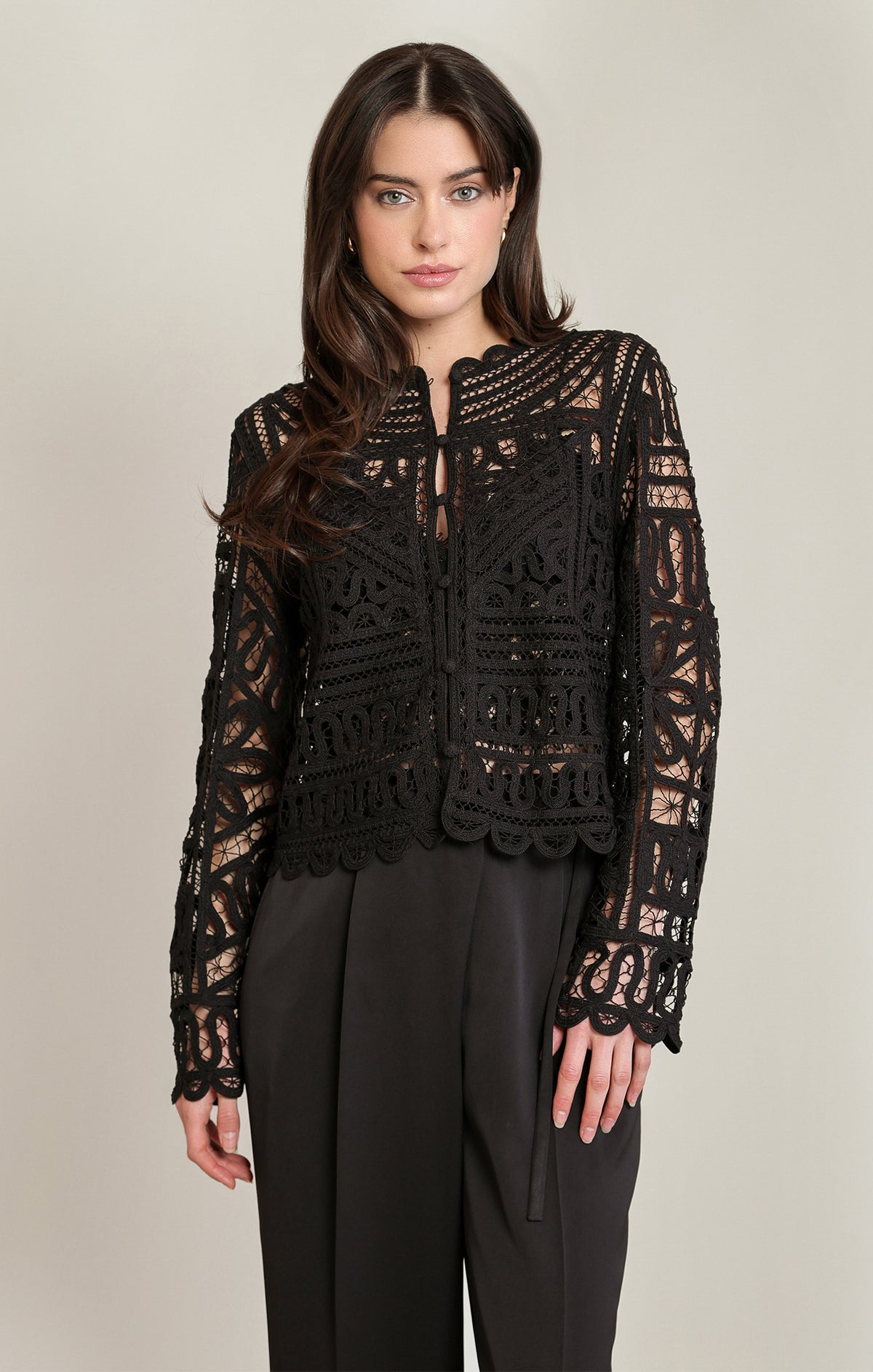 The Midnight Romance Crochet Blouse