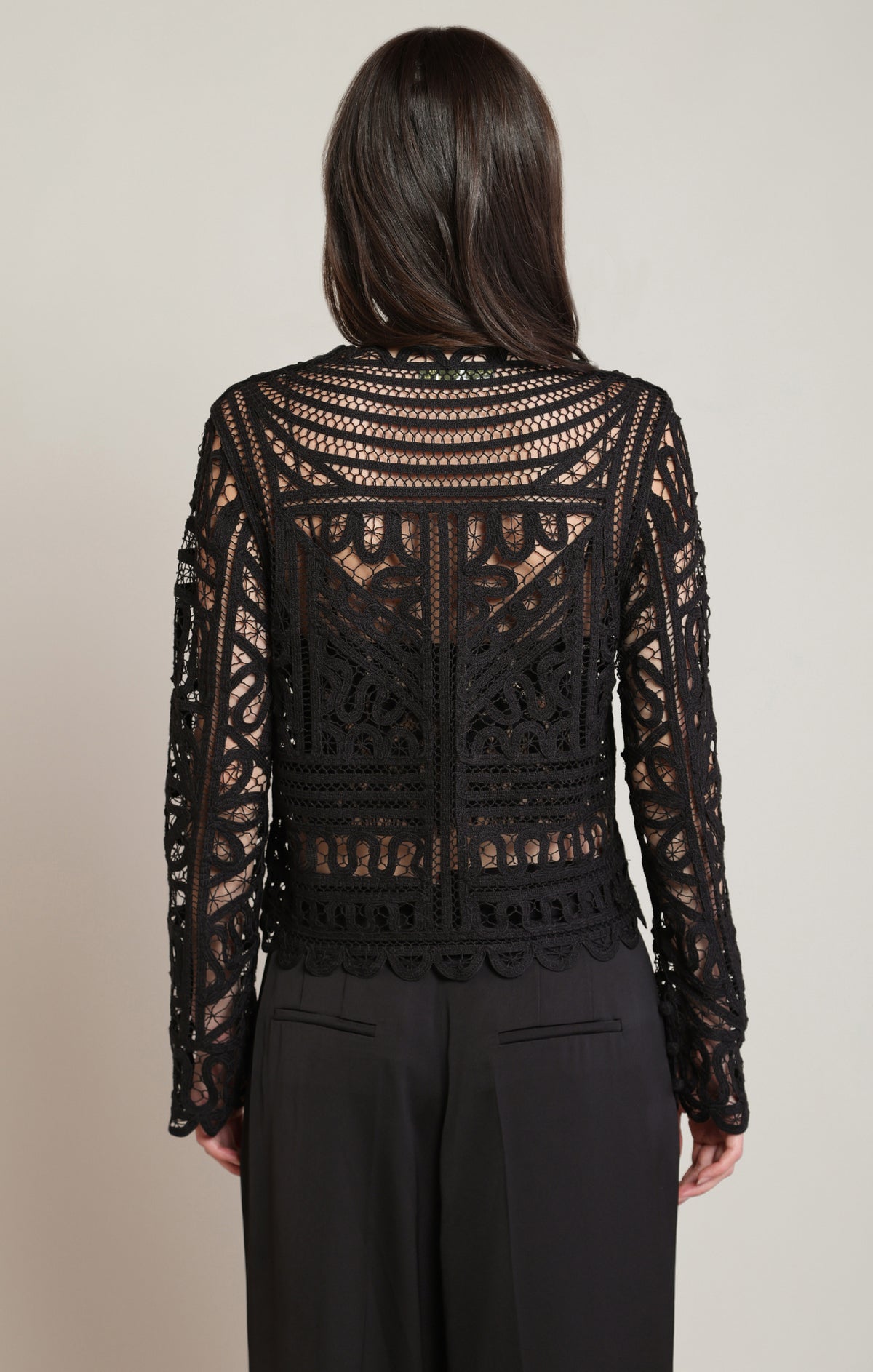 The Midnight Romance Crochet Blouse