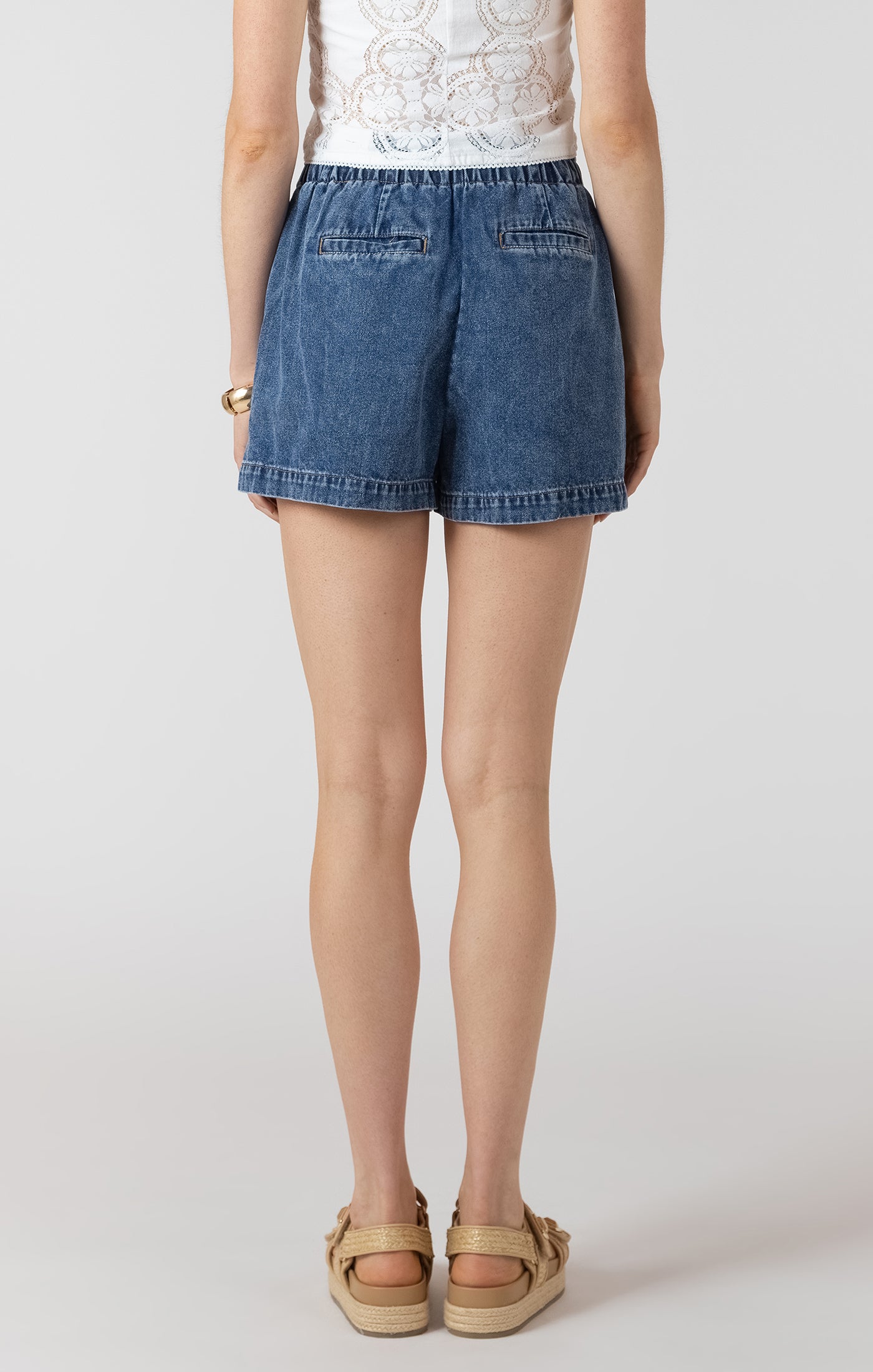 DEX - Drawstring Denim Shorts