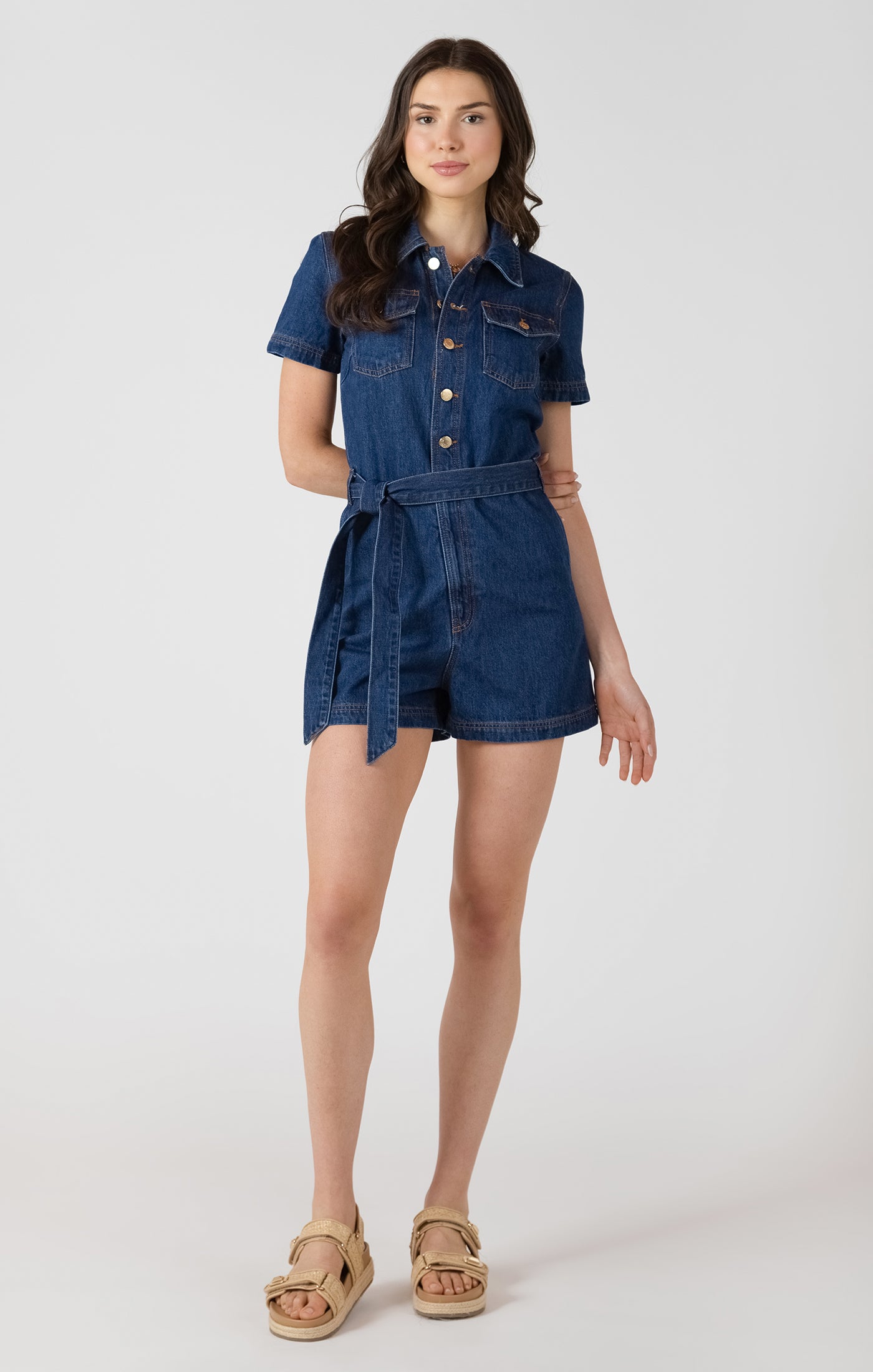 DEX- Denim Short Romper