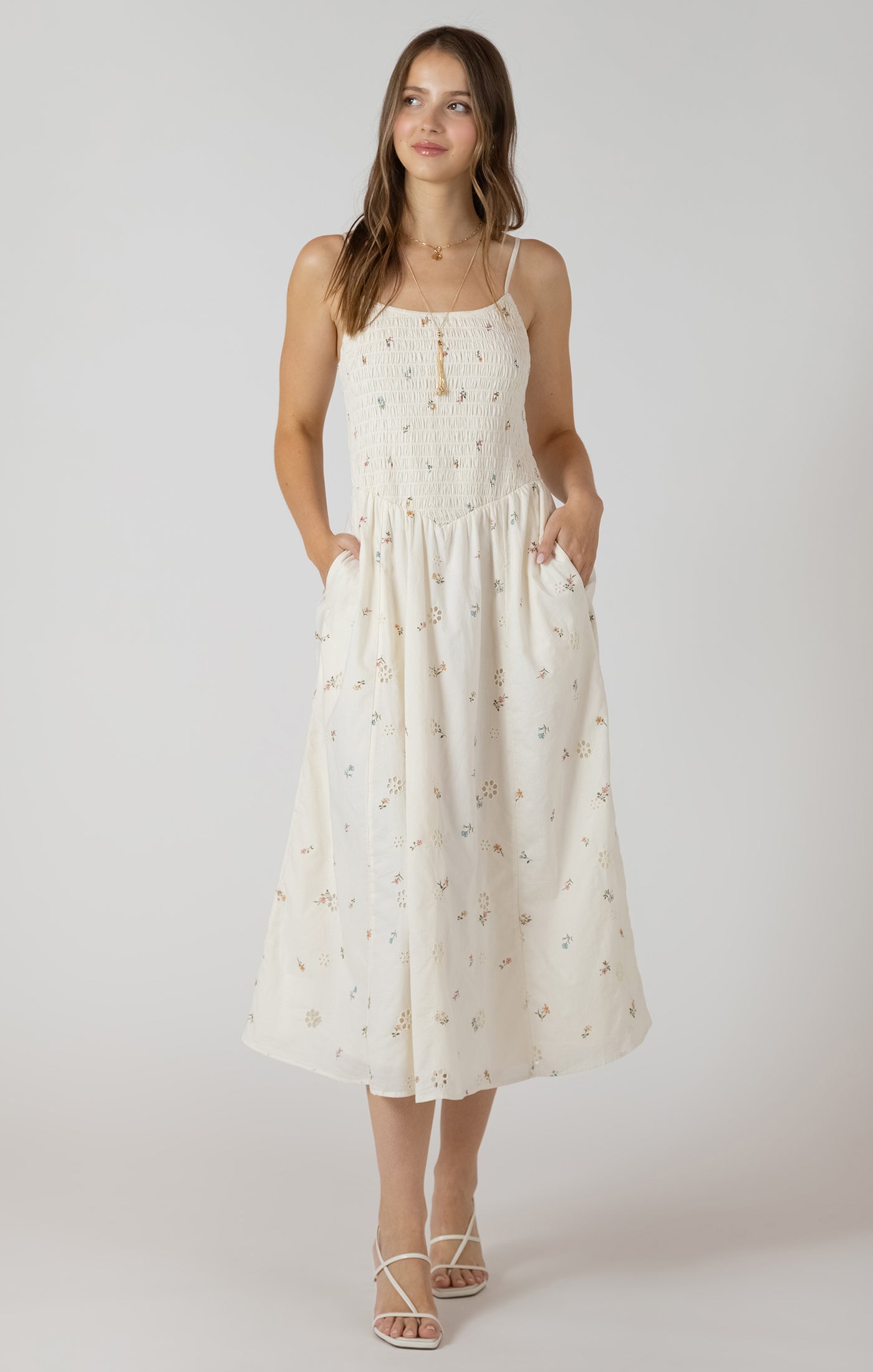 Dex- Smocked Midi Dress