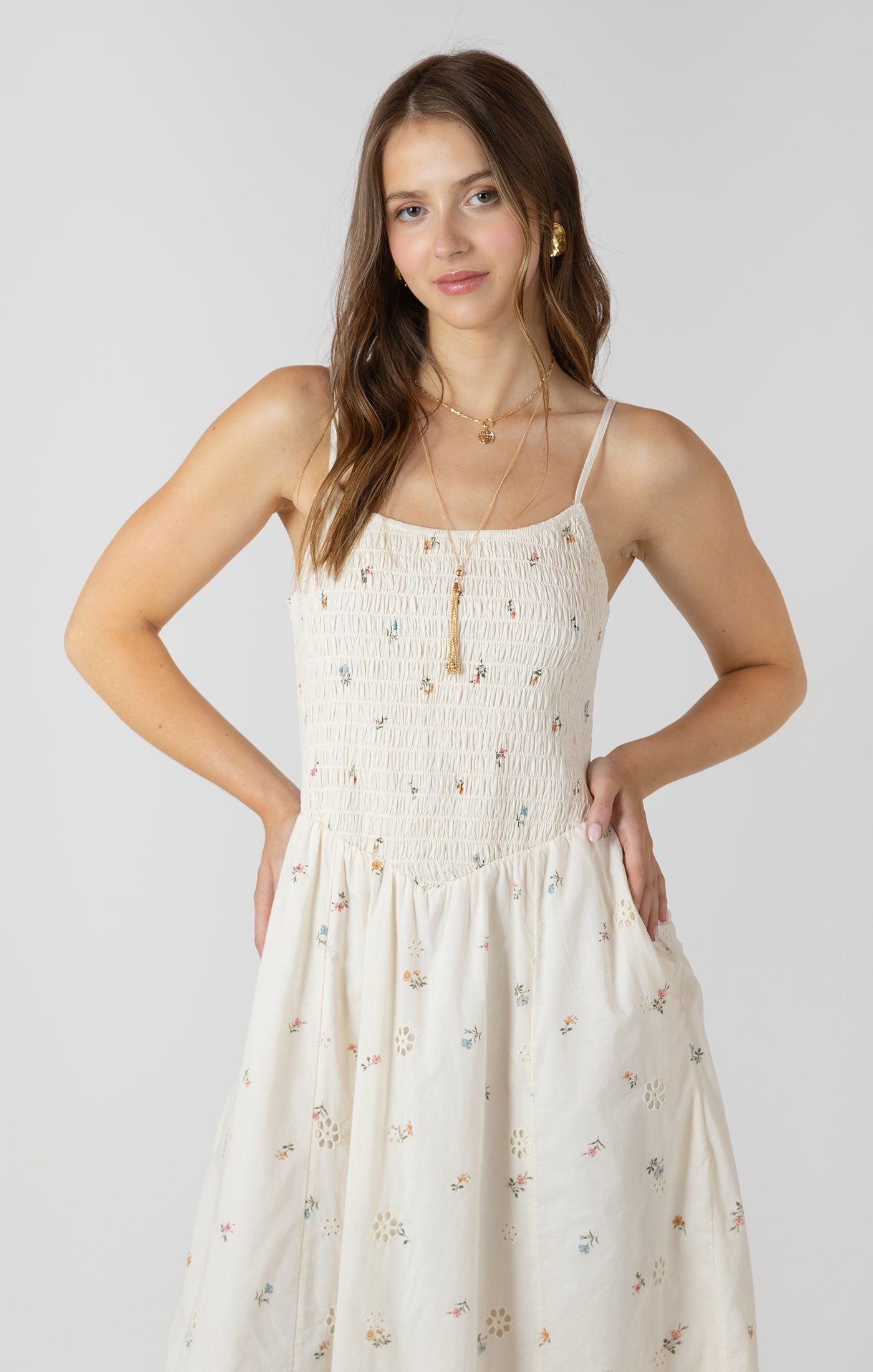 Dex- Smocked Midi Dress