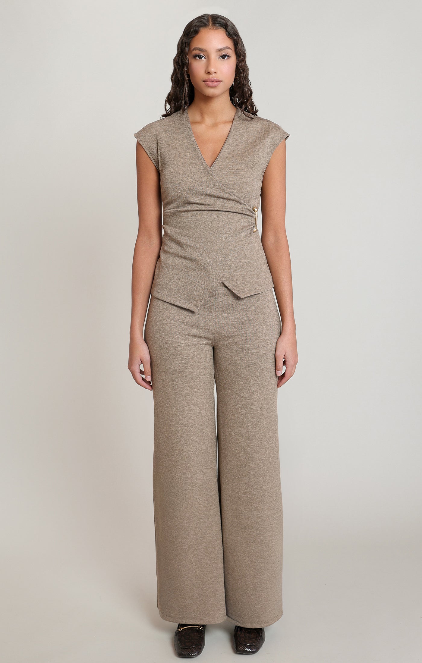DEX- Latte Lux Wrap Top