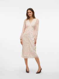Vero Moda Smilla Long Sleeve V-Neck Dress
