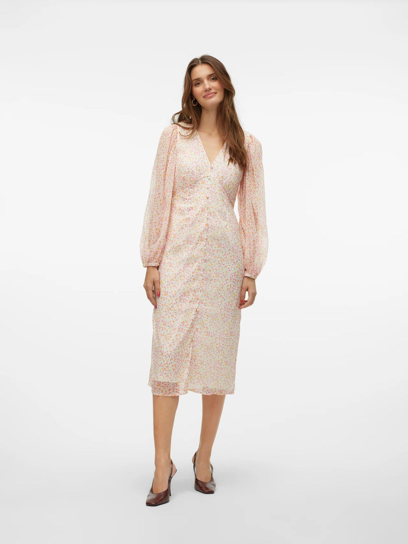 Vero Moda Smilla Long Sleeve V-Neck Dress