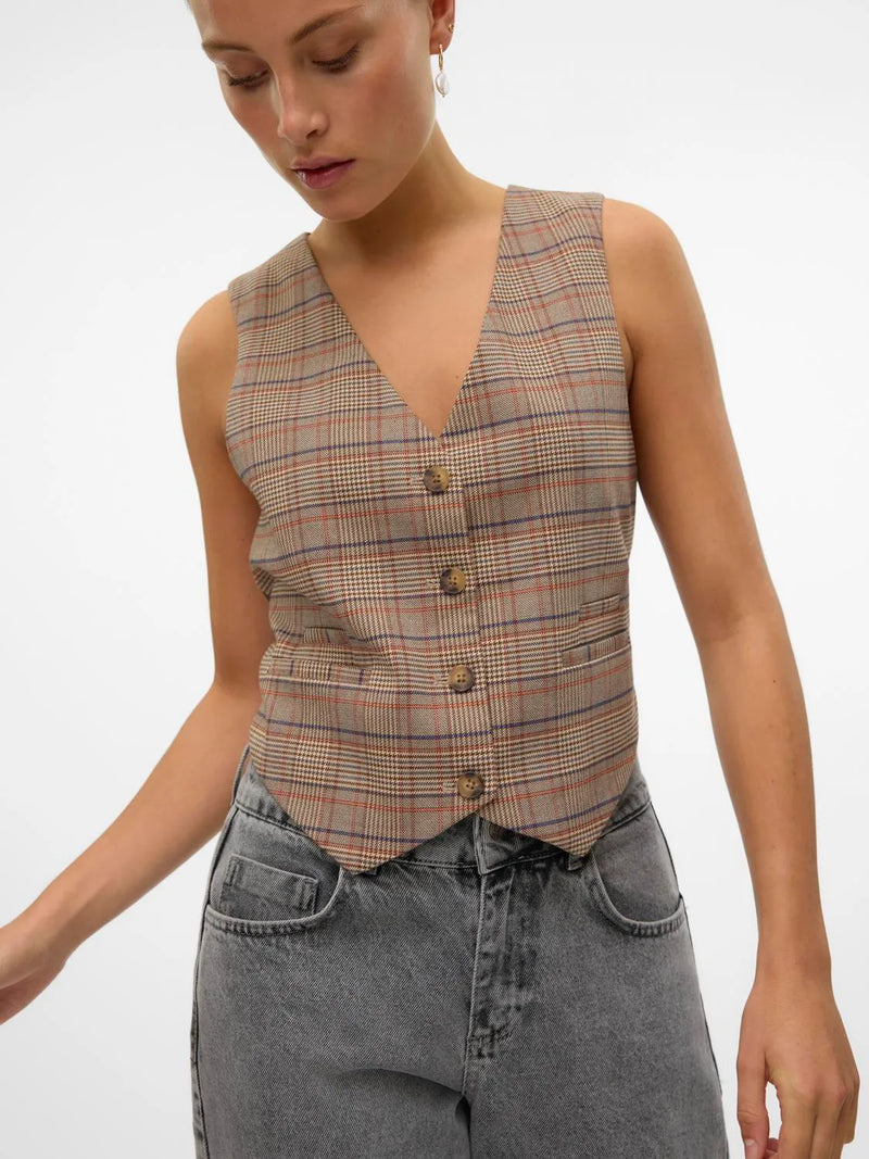 Vero Moda Ellie Check Vest