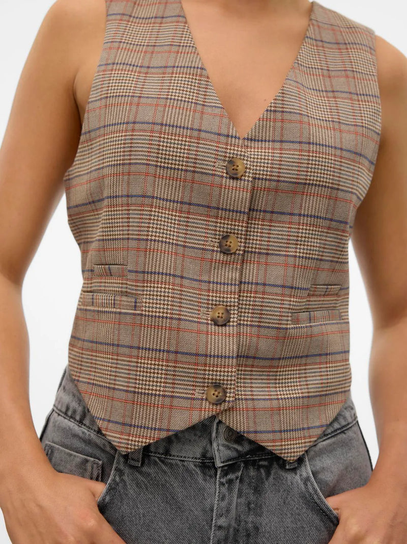 Vero Moda Ellie Check Vest