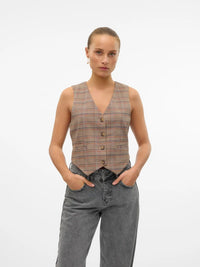 Vero Moda Ellie Check Vest