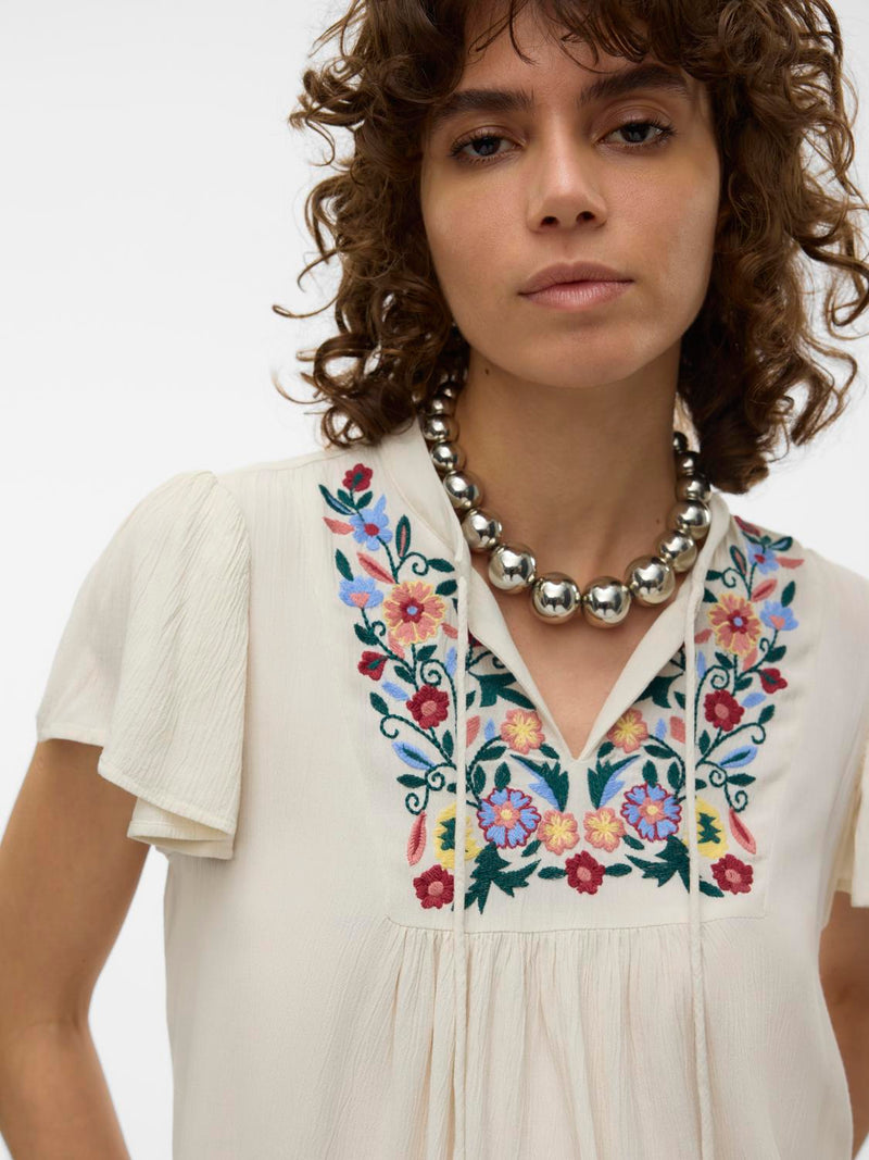 Vero Moda Sina Boho Embroidered Blouse