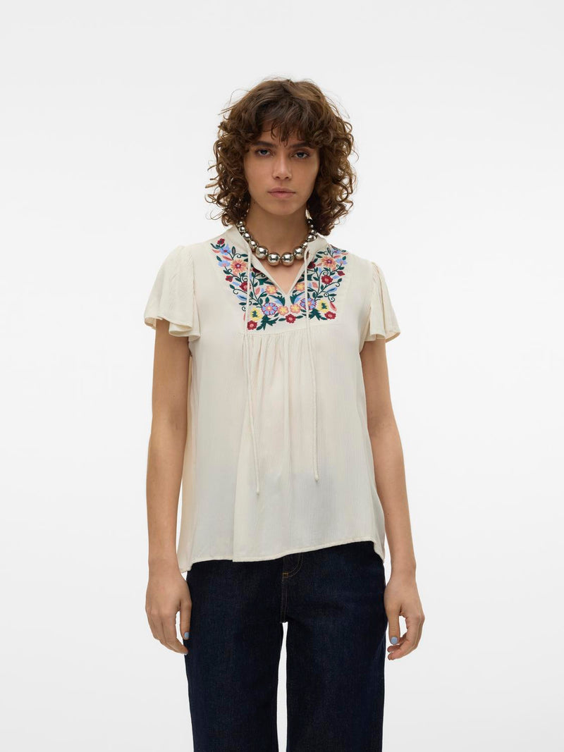 Vero Moda Sina Boho Embroidered Blouse