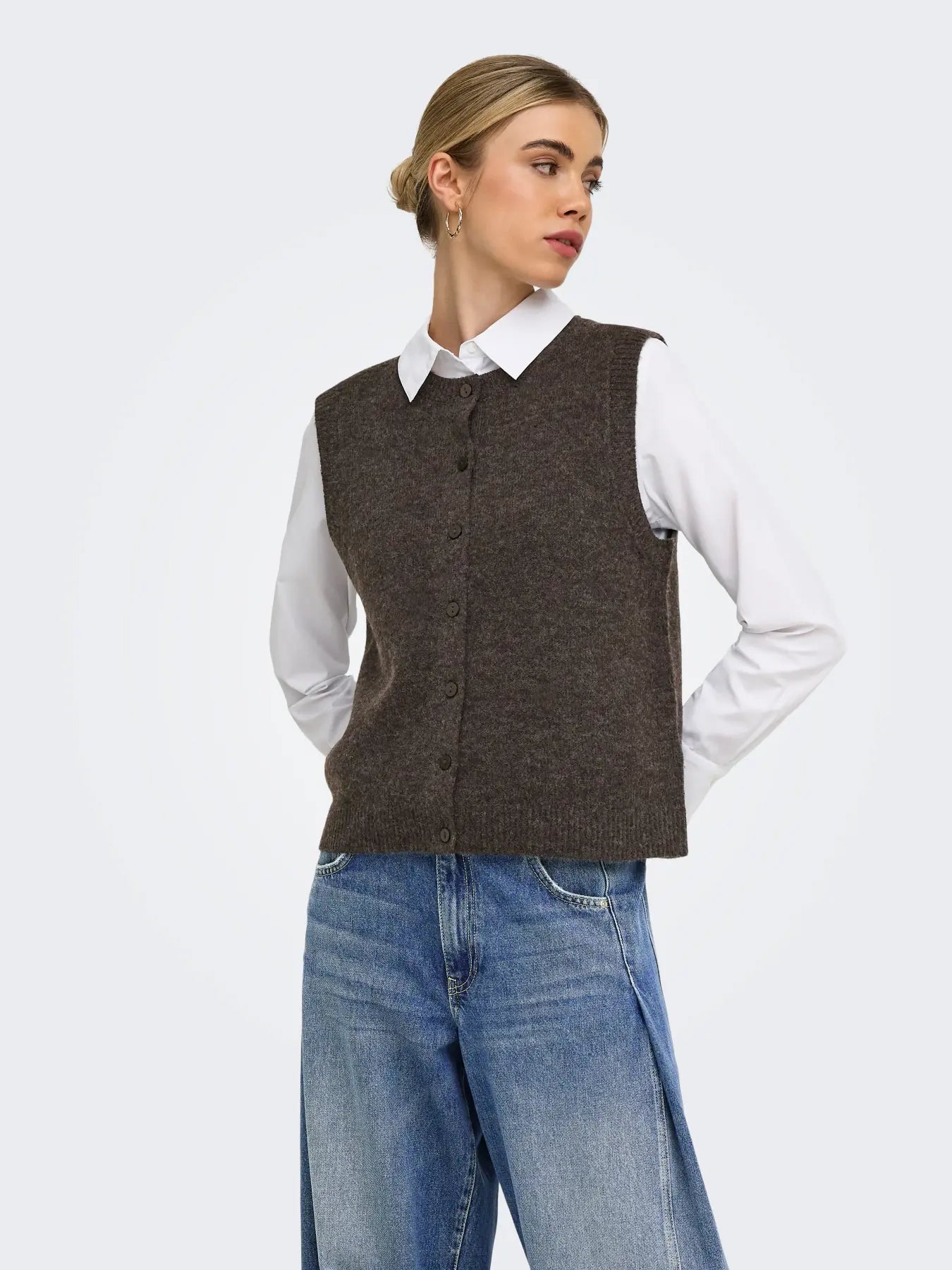 Only- Olivia Buttun-Up Knit Vest
