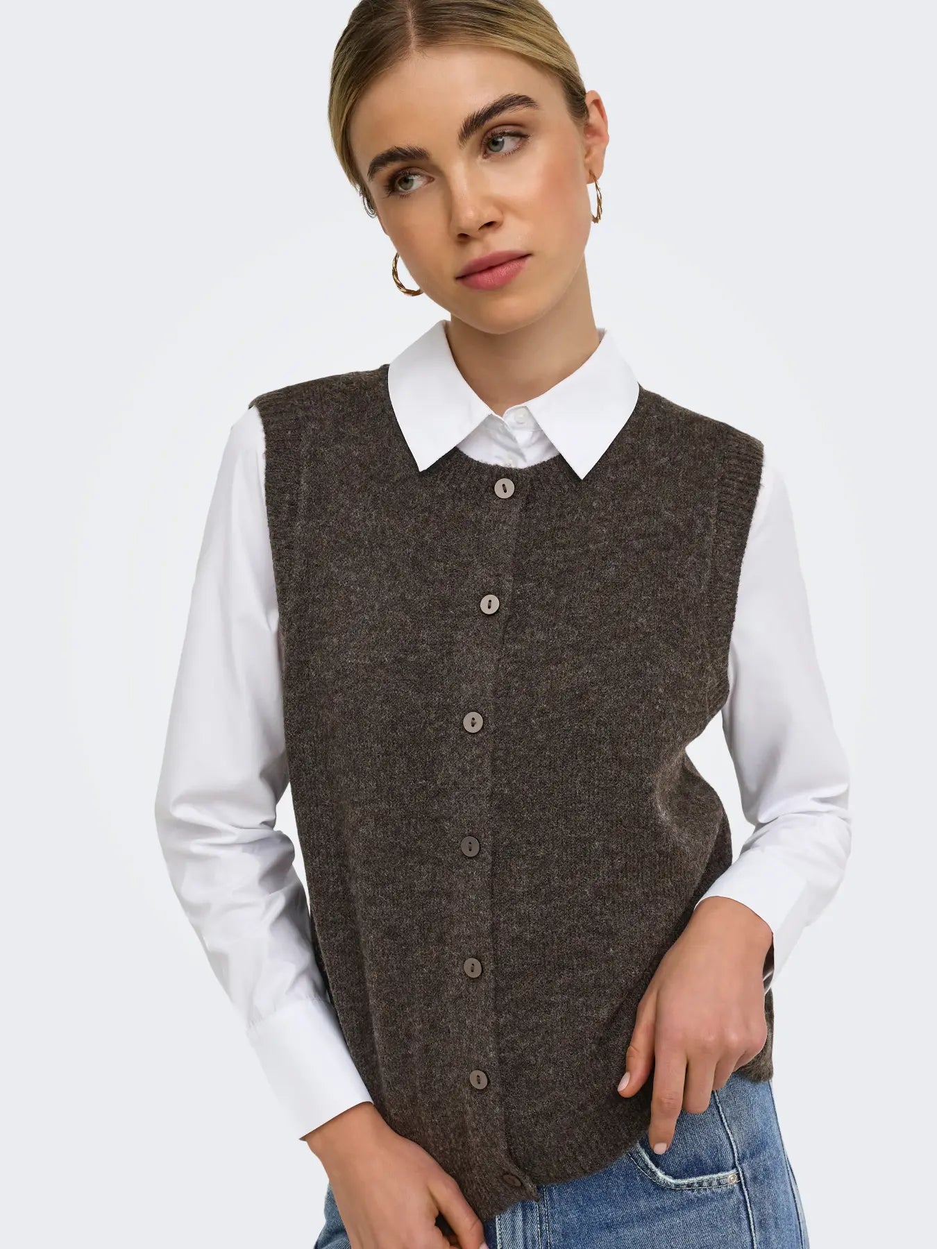 Only- Olivia Buttun-Up Knit Vest